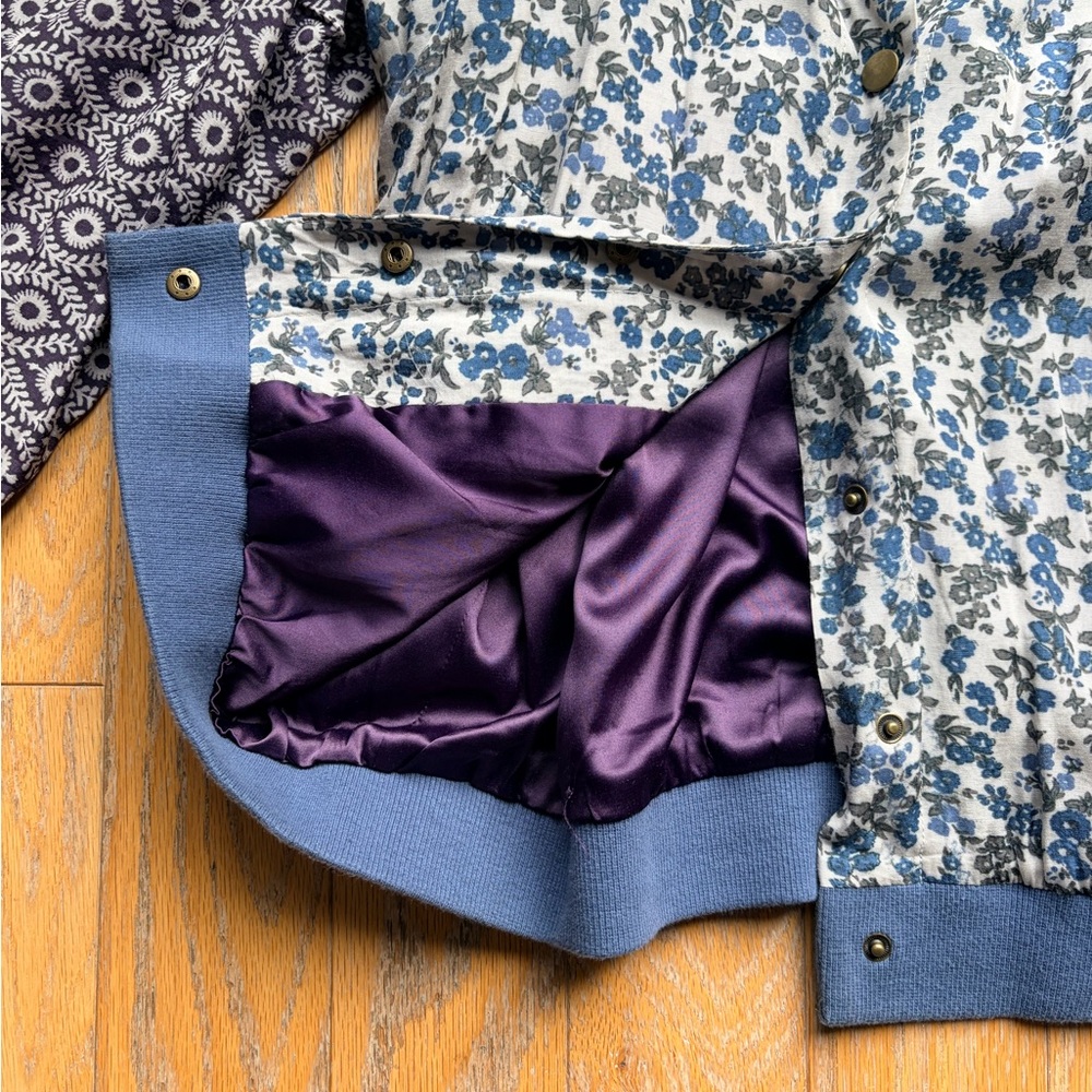 Free People Mixed Pattern Bomber Jacket - image 4